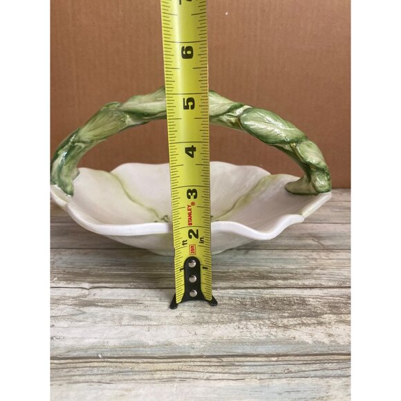 Intrada Italy Ceramic Majolica Flower Basket Bowl 1980s Pottery - Picture 3 of 9